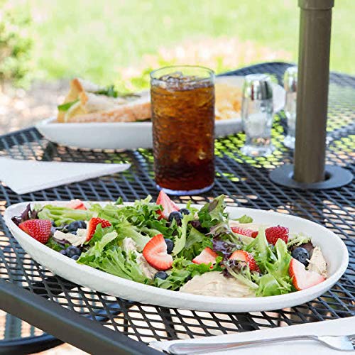 G.E.T. OP-1580-AW Heavy-Duty Shatterproof Plastic Oval Melamine Serving Platter - Image 5