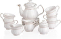 Sweejar Porcelain Tea Set With Gold Trim by Sweejarco1949