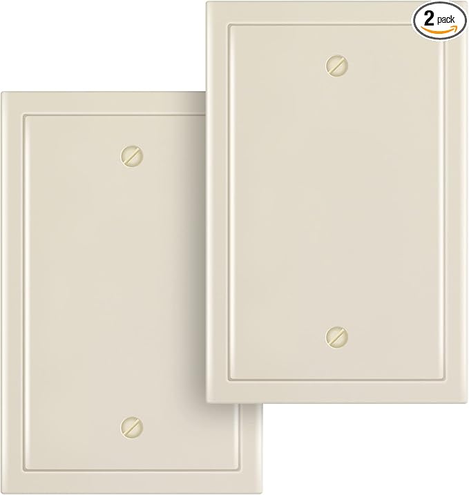 Modern Edge Decorative Wall Plate Switch Plate Outlet Cover, Durable Solid Zinc by HenneBery