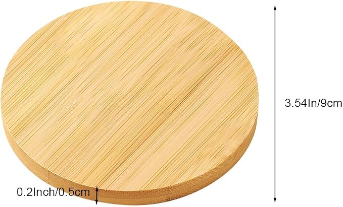 Set of 10 Bamboo Wood Coasters, Bamboo Drink Coaster - Image 3