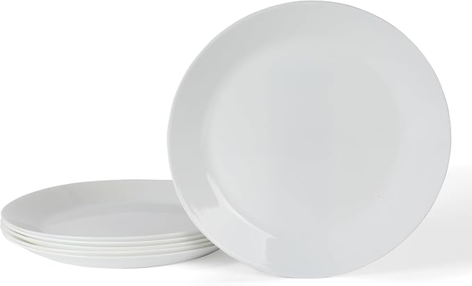 Martha Stewart Opalton Dinner Plates 6-Piece 10-Inch Plate Set – Chip and Break by MarthaStewart