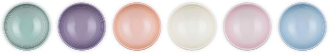 Le Creuset Stoneware Set Of 6 Vancouver Pinch Bowls, Pastel Multi Color - Image 4