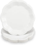 NatNarr 30 Pcs White Paper Plates 7 Inch Scalloped Small Dessert Plates | by NatNarr