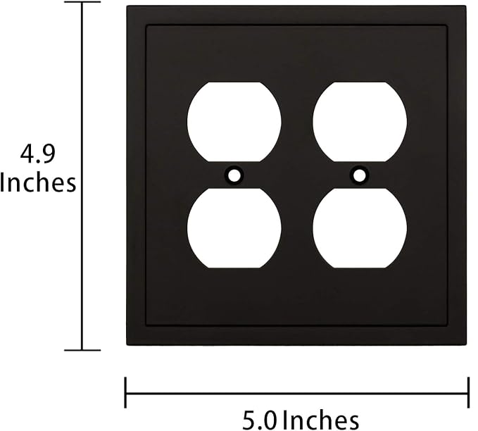 Modern Edge Decorative Wall Plate Switch Plate Outlet Cover, Durable Solid Zinc - Image 3