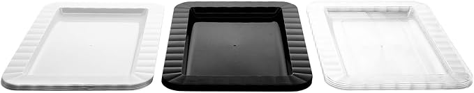 Party Essentials Deluxe Quality Hard Plastic 70 Count Rectangular - Image 4