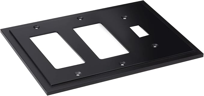 Modern Edge Decorative Wall Plate Switch Plate Outlet Cover, Durable Solid Zinc - Image 2