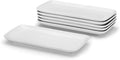 Miicol Small Platters Set of 6, Ceramic Rectangle Plates 9 Inch, Modern Sushi by Miicol