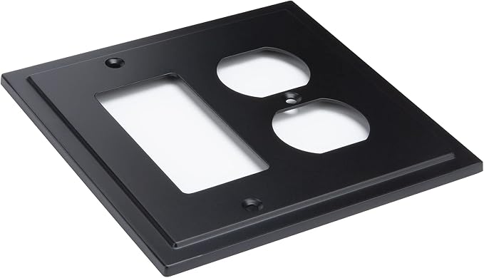 Modern Edge Decorative Wall Plate Switch Plate Outlet Cover, Durable Solid Zinc - Image 2