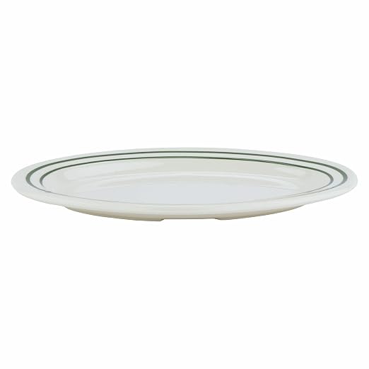 G.E.T. OP-120-EM Melamine Oval Serving Platter / Dinner Plate, Emerald | - Image 2