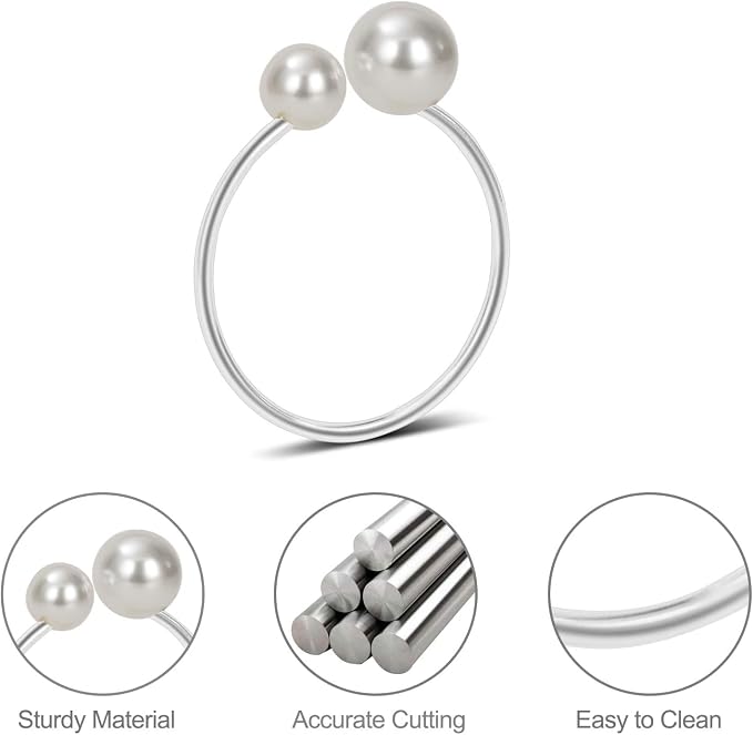 KPOSIYA Pearl Napkin Rings - Image 6