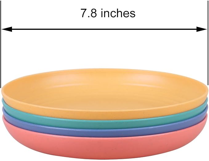 7.8 Inches Unbreakable Wheat Straw Plates - Image 2