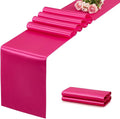 Hot Pink Satin Table Runner, 12x108 Inches, 2 Pack | Premium Satin, Smooth by VCUSUELER