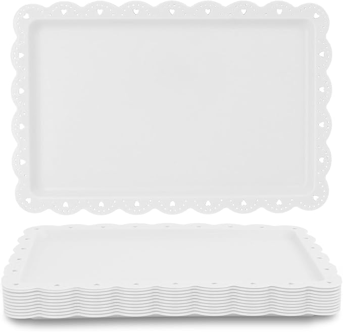 Food Tray, 12 Pack Serving Tray Serving Platter Cookies Dessert Plates by Unknown
