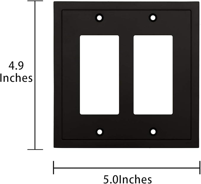 Modern Edge Decorative Wall Plate Switch Plate Outlet Cover, Durable Solid Zinc - Image 3