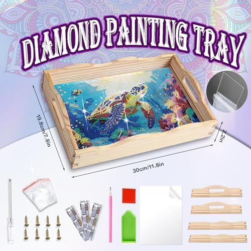 EWJRNSF Diamond Art Kits for Adults Wooden Serving Trays - Image 2
