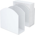SILUT 2Pack White Acrylic Freestanding Napkin Holder | Minimalist Dispenser by SILUT