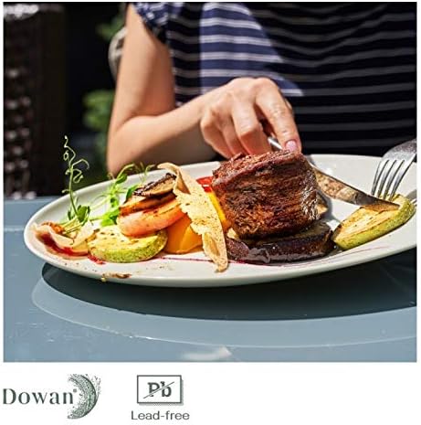 DOWAN 14" Serving Platters for Entertaining, Oval White Serving Plates - Image 4