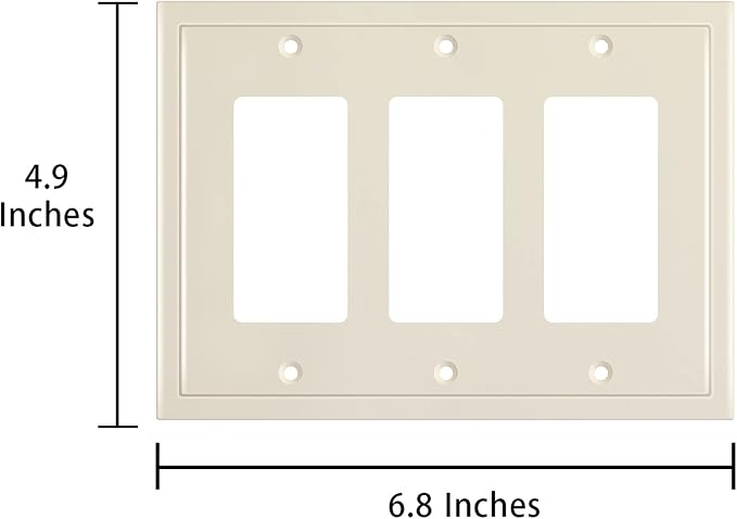 Modern Edge Decorative Wall Plate Switch Plate Outlet Cover, Durable Solid Zinc - Image 3