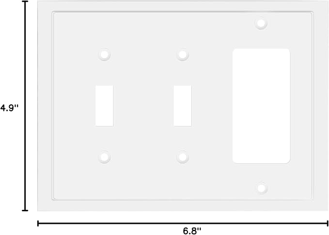 Modern Edge Decorative Wall Plate Switch Plate Outlet Cover, Durable Solid Zinc - Image 8