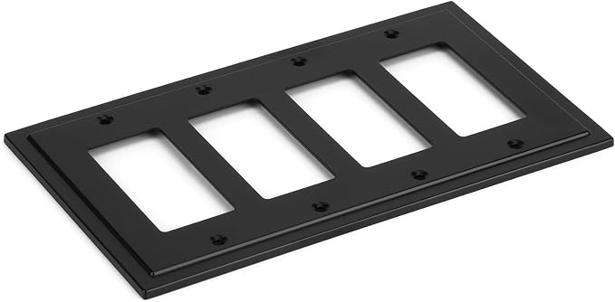 Modern Edge Decorative Wall Plate Switch Plate Outlet Cover, Durable Solid Zinc - Image 2