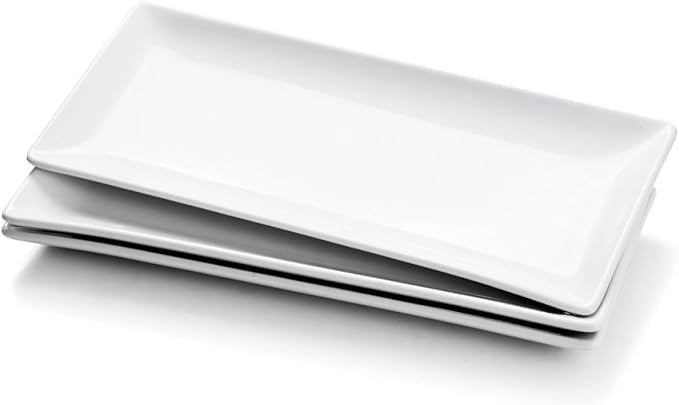 Miicol Porcelain Serving Platters Set of 3, Large Serving Trays 14 Inch by Miicol