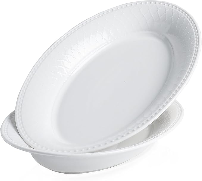 Kanwone Ceramic Large Serving Bowls, Oval Serving Platters by Kanwone