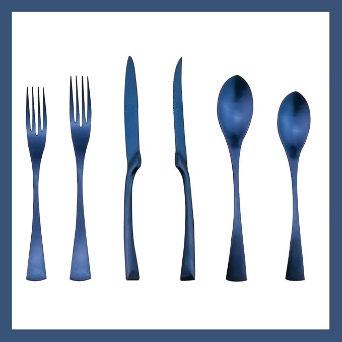 24-Piece Flatware Set, Extra Thick Heavy Duty - Image 9