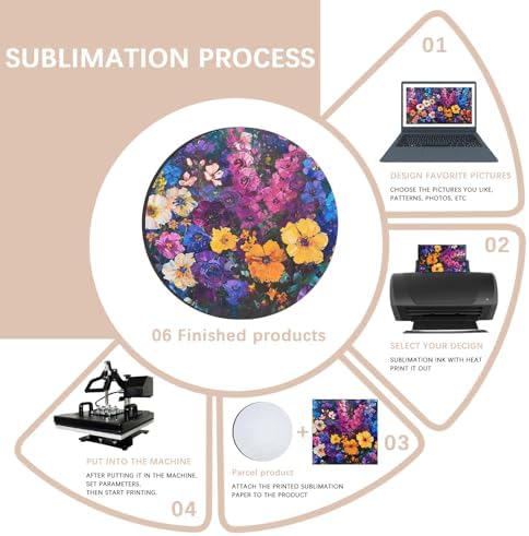 18 PCS Sublimation Coasters Blanks Bulk, 4x4 Inch Round Blank Cup Mat Rubber - Image 5