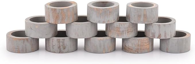 Handmade Napkin Rings Set of 12 by Shafa+impex
