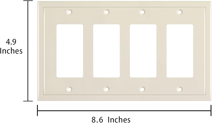 Modern Edge Decorative Wall Plate Switch Plate Outlet Cover, Durable Solid Zinc - Image 3