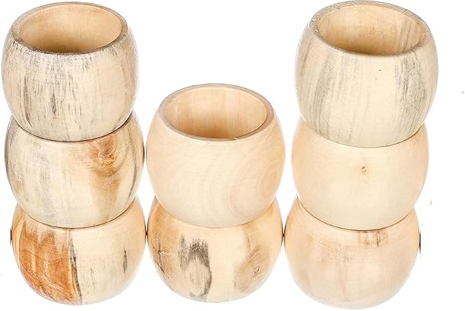 Napkin Rings Dining Table Napkin Holder, Classic Everyday Use Thanksgiving by DIVINEGLANCE