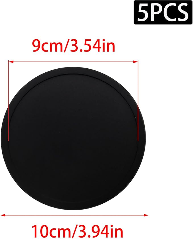 5 Pack Silicone Coasters, Non-Slip Cup Coasters - Image 2