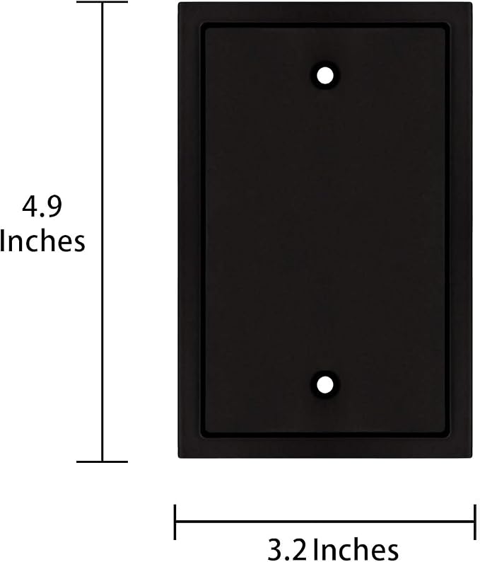 Modern Edge Switch Plate Wall Plate Outlet Cover, Durable Solid Zinc Alloy - Image 3