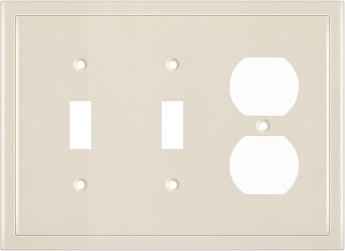 Modern Edge Decorative Wall Plate Switch Plate Outlet Cover, Durable Solid Zinc by HenneBery