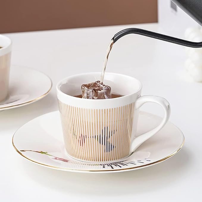 Mirror Cups and Saucers for Women Wedding Party Afternoon Tea - Image 2