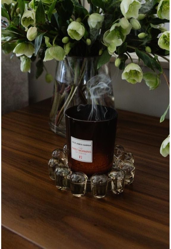 Home Collection Original Smoky Glass Small Bubble Candle Dish | Votive and - Image 7