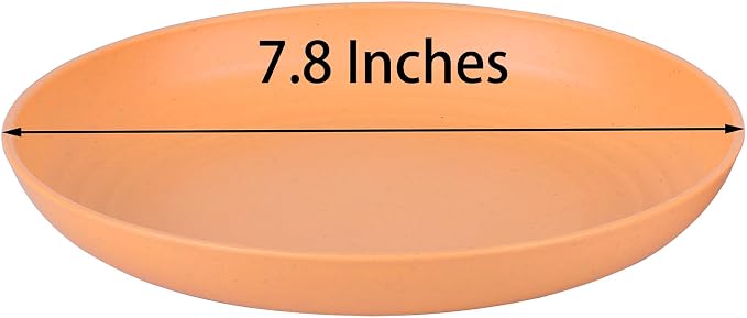 7.8 Inches Unbreakable Wheat Straw Plates - Image 2