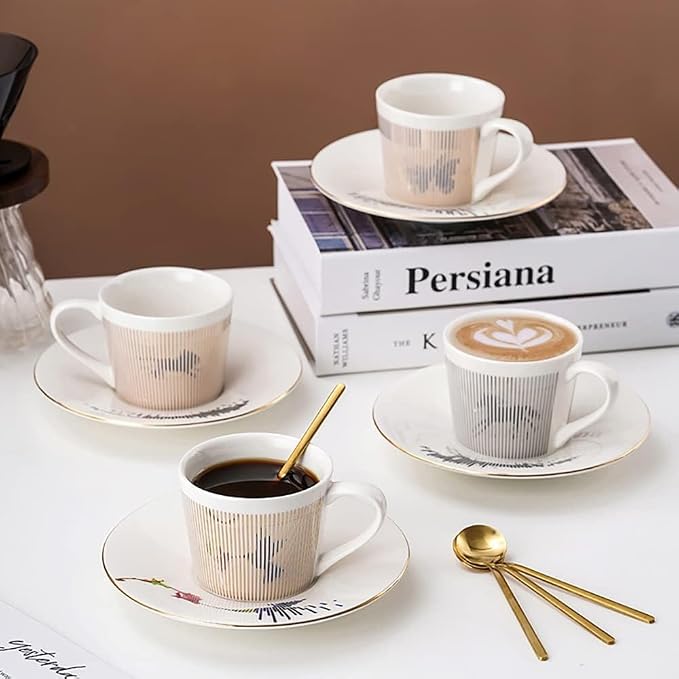 Mirror Cups and Saucers for Women Wedding Party Afternoon Tea - Image 4
