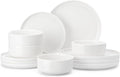 MALACASA Plates and Bowls Sets, 12 Pieces Porcelain Dinnerware Sets Dishware by MALACASA