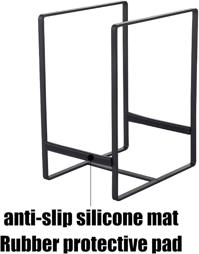Plate Holder Organizer Metal Upright Dish Drying Racks | 3 Pcs 2 Sizes Black - Image 4