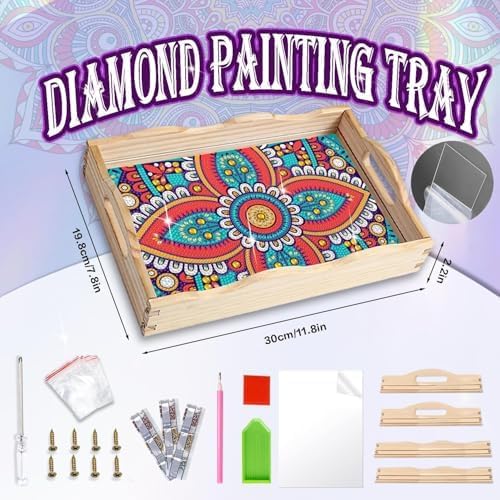 EWJRNSF Diamond Art Kits for Adults Wooden Serving Trays - Image 2