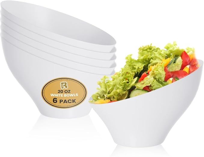 R-kay 6 Pack Angled White Candy Bowls by R-KAY