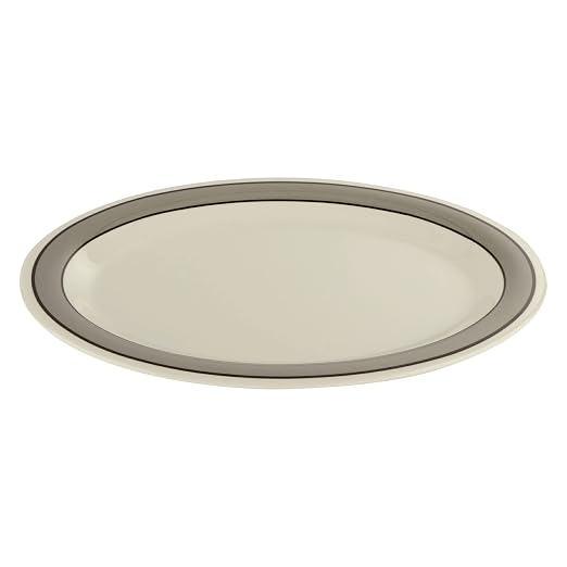 G.E.T. OP-120-CA Melamine Oval Serving Platter / Dinner Plate, Diamond Cambridge by Unknown