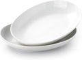 14 Inch Oval Serving Platters Set of 2, Large Wide Ceramic Serving Platter by Unknown