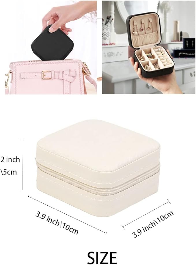 ZPROW Travel Jewelry Case, Mini Portable Jewelry Travel Boxes, Small Jewelry - Image 3