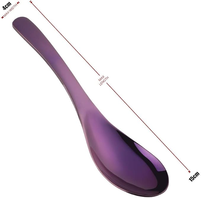 Thick Heavy Duty Soup Spoons, Stainless Steel Polished Asian Rice Table Spoon - Image 2