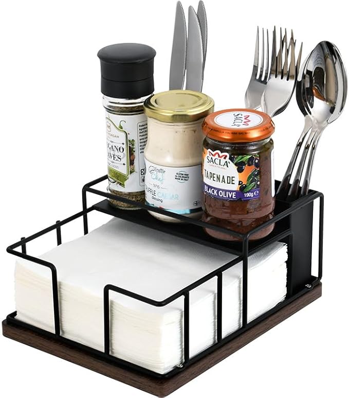 Napkin Holder for Table, Countertop Organizer by TOBEFORT