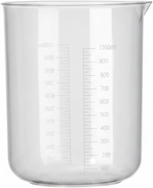 1000 mL Plastic Beaker, Shatter-Resistant Polypropylene Measuring Cup by Unknown