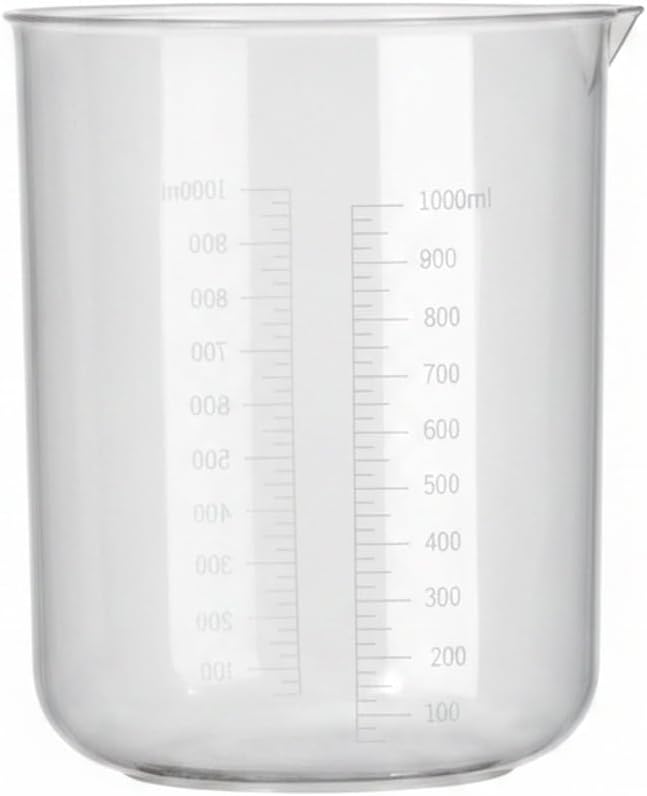 1000mL Shatter-Resistant Plastic Beaker by Unknown