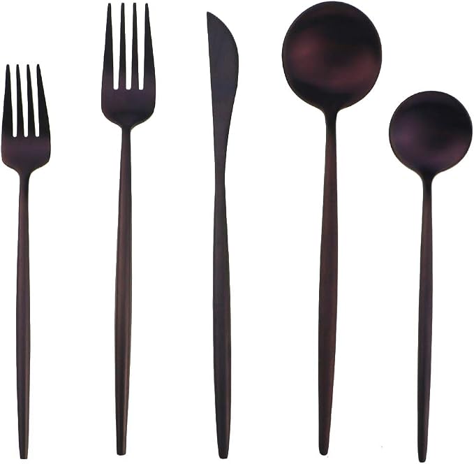 20-Piece 18/10 Stainless Steel Flatware Silverware, Luxury Dinnerware Set - Image 2
